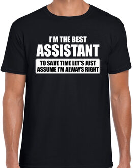 Bellatio Decorations I'm the best assistant t-shirt zwart heren - De beste assistent cadeau 2XL