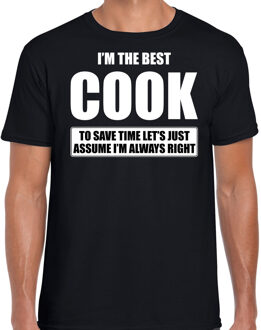 Bellatio Decorations I'm the best cook - always right t-shirt zwart heren - Cadeau verjaardag t-shirt kok 2XL