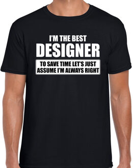 Bellatio Decorations I'm the best designer t-shirt zwart heren - De beste ontwerper cadeau 2XL