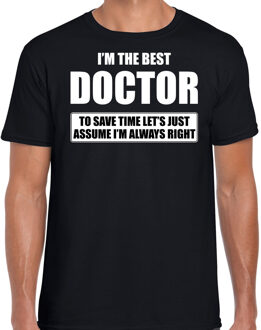 Bellatio Decorations I'm the best doctor t-shirt zwart heren - De beste dokter cadeau