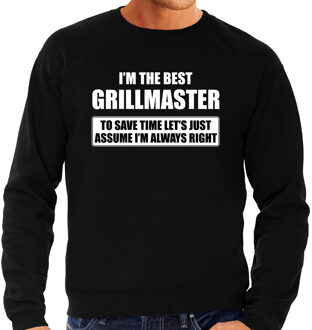 Bellatio Decorations I'm the best grillmaster - always right sweater zwart heren - bbq / barbecue - cadeau verjaardag trui 2XL