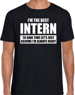 Bellatio Decorations I'm the best intern t-shirt zwart heren - De beste stagiair cadeau 2XL