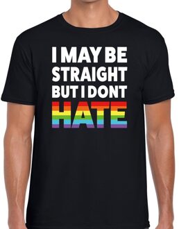 Bellatio Decorations I may be straight but i dont hate gaypride shirt zwart voor here
