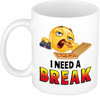 Bellatio Decorations I need a break collega mok / beker wit 300 ml