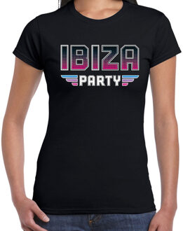 Bellatio Decorations Ibiza party t-shirt zwart voor dames 2XL