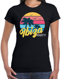 Bellatio Decorations Ibiza zomer t-shirt / shirt Ibiza party zwart voor dames - zwart - Ibiza party outfit / kleding / feest kleding 2XL