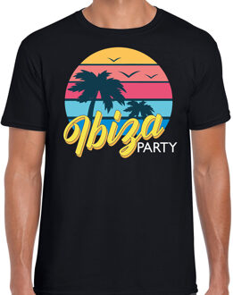 Bellatio Decorations Ibiza zomer t-shirt / shirt Ibiza party zwart voor heren - zwart - Ibiza party outfit / vakantie kleding / feest kleding 2XL