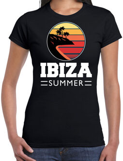 Bellatio Decorations Ibiza zomer t-shirt / shirt Ibiza summer voor dames - zwart -  Ibiza party / vakantie outfit / kleding / feest shirt 2XL