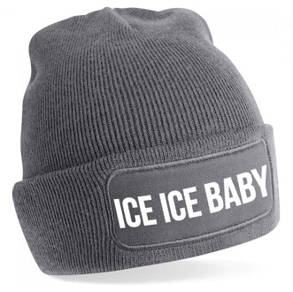 Bellatio Decorations Ice ice baby muts unisex one size - grijs One size