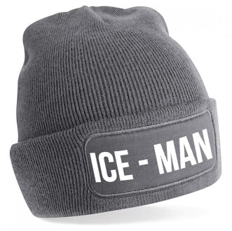 Bellatio Decorations Ice-man muts - unisex - one size - grijs - apres-ski muts