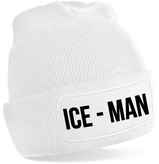 Bellatio Decorations Ice-man muts - unisex - one size - wit - apres-ski muts One size