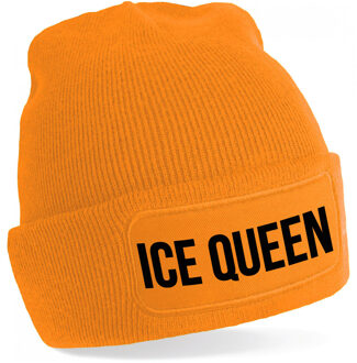 Bellatio Decorations Ice queen muts unisex one size - Oranje One size