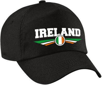 Bellatio Decorations Ierland / Ireland landen pet / baseball cap zwart voor kinderen - Verkleedhoofddeksels