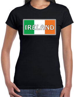 Bellatio Decorations Ierland / Ireland landen t-shirt zwart dames