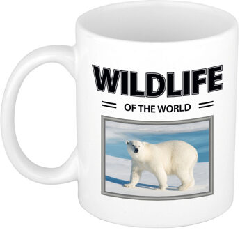 Bellatio Decorations Ijsbeer mok met dieren foto wildlife of the world Wit