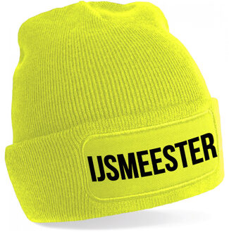 Bellatio Decorations IJsmeester muts - unisex - one size - geel