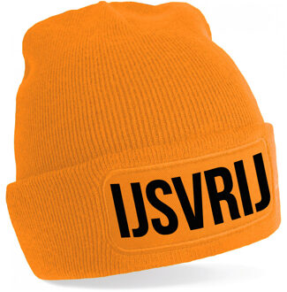 Bellatio Decorations IJsvrij muts unisex one size - oranje