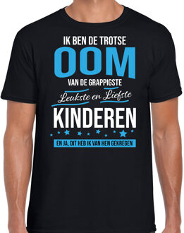 Bellatio Decorations Ik ben de Trotse oom - van kinderen - cadeau t-shirt - zwart - voor heren