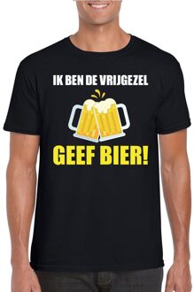 Bellatio Decorations Ik ben de vrijgezel geef bier t-shirt zwart heren 2XL