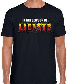 Bellatio Decorations Ik ben gewoon de liefste fun t-shirt zwart voor heren