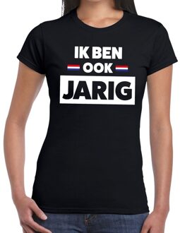 Bellatio Decorations Ik ben ook jarig t-shirt zwart dames 2XL - Feestshirts