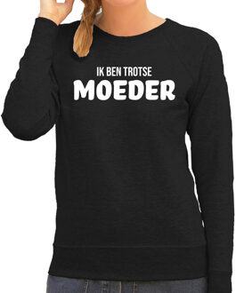 Bellatio Decorations Ik ben trotse moeder - sweater zwart voor dames - mama kado trui / moederdag cadeau S