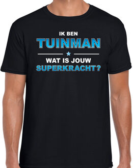 Bellatio Decorations Ik ben tuinman wat is jouw superkracht t-shirt zwart voor heren - cadeau shirt tuinman
