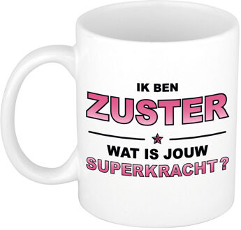 Bellatio Decorations Ik ben zuster wat is jouw superkracht - koffiemok - drink beker - cadeau verjaardag