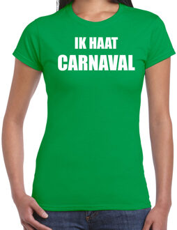 Bellatio Decorations Ik haat carnaval verkleed t-shirt / outfit groen voor dames