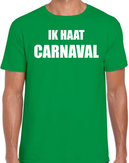 Bellatio Decorations Ik haat carnaval verkleed t-shirt / outfit groen voor heren