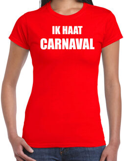 Bellatio Decorations Ik haat carnaval verkleed t-shirt / outfit rood voor dames