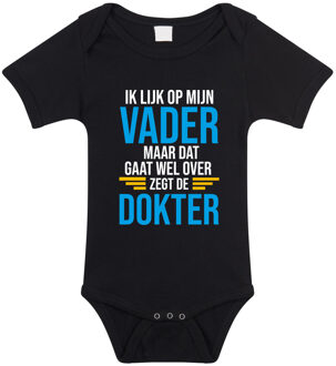 Bellatio Decorations Ik lijk op mijn vader cadeau romper / rompertje - zwart - unisex - jongens / meisjes - zwart rompertje voor baby 56 (1-2 maanden)