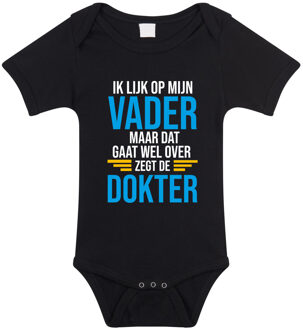 Bellatio Decorations Ik lijk op mijn vader cadeau rompertje - zwart - unisex - jongens / meisjes - baby kraamcadeau