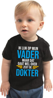 Bellatio Decorations Ik lijk op mijn vader cadeau t-shirt zwart voor peuter / kinderen - jongen / meisje 86 (9-18 maanden)