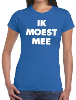 Bellatio Decorations Ik moest mee t-shirt blauw voor dames 2XL