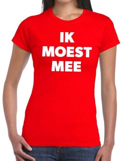 Bellatio Decorations Ik moest mee t-shirt rood voor dames 2XL