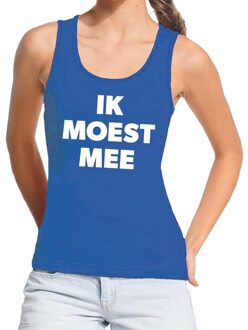 Bellatio Decorations Ik moest mee tanktop / mouwloos shirt blauw dames L