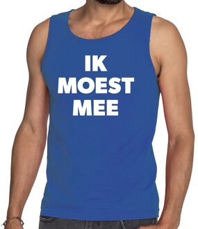 Bellatio Decorations Ik moest mee tanktop / mouwloos shirt blauw heren