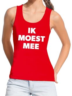 Bellatio Decorations Ik moest mee tanktop / mouwloos shirt rood dames L