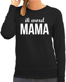 Bellatio Decorations Ik word mama - sweater zwart voor dames - Cadeau aanstaande moeder/ zwanger/ mama to be 2XL