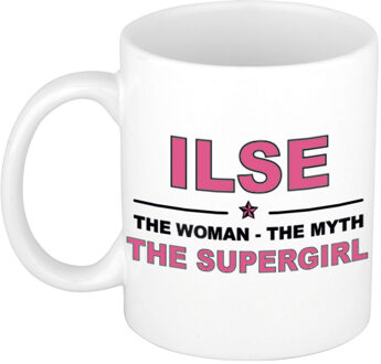 Bellatio Decorations Ilse cadeau mok - Woman Myth Supergirl - naam koffiemok - 300 ml - collega - moederdag