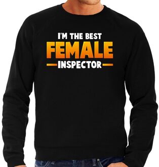 Bellatio Decorations Im the best female inspector sweater zwart voor heren