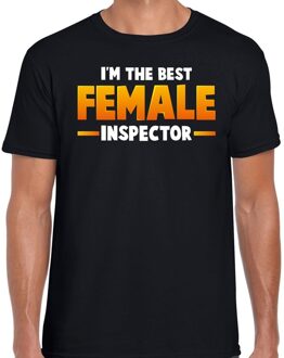 Bellatio Decorations Im the best female inspector t-shirt zwart voor heren 2XL