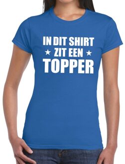 Bellatio Decorations In dit shirt zit een Topper t-shirt blauw voor dames - Toppers kleding 2XL