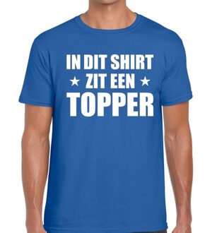 Bellatio Decorations In dit shirt zit een Topper t-shirt blauw voor heren