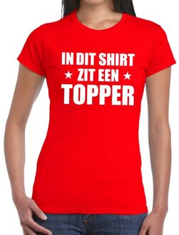 Bellatio Decorations In dit shirt zit een Topper t-shirt rood voor dames - Toppers kleding XS