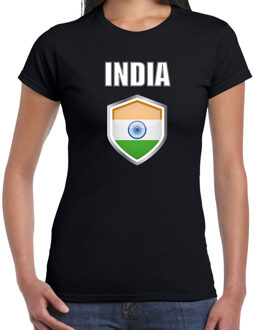Bellatio Decorations India landen t-shirt zwart dames - Indiaanse landen shirt / kleding - EK / WK / Olympische spelen India outfit 2XL