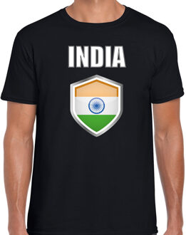 Bellatio Decorations India landen t-shirt zwart heren - Indiaanse landen shirt / kleding - EK / WK / Olympische spelen India outfit 2XL