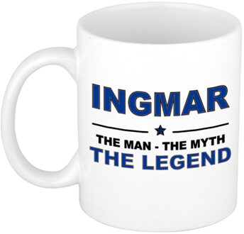 Bellatio Decorations Ingmar cadeau mok - man myth legend - naam koffiemok - 300 ml - collega - vaderdag