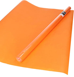 Bellatio Decorations Inpakpapier - 3 rollen - oranje - 200x70cm - cadeaupapier